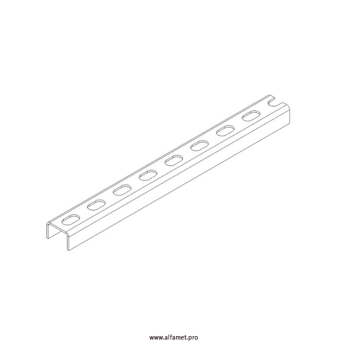 Профиль монтажный U-образный 30х20х3000 (2,5 мм)