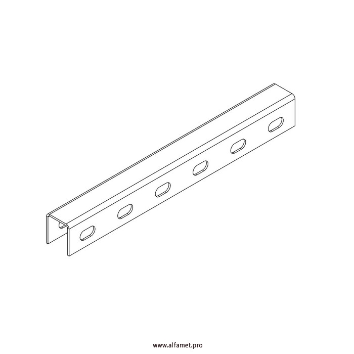 Профиль монтажный U-образный 30х35х3000 (1,5 мм)